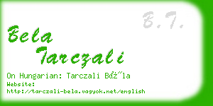 bela tarczali business card